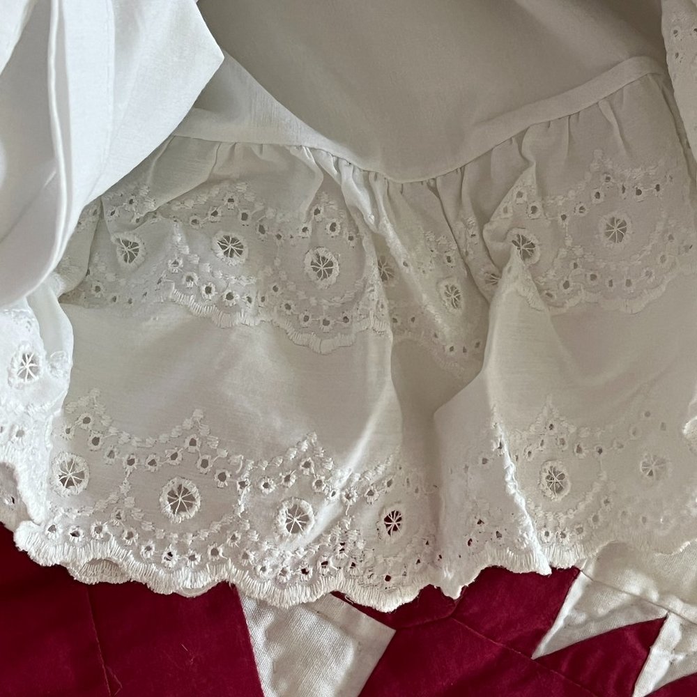 Dan River sheet Wonderweave percale flat eyelet lace cottagecore vintage K